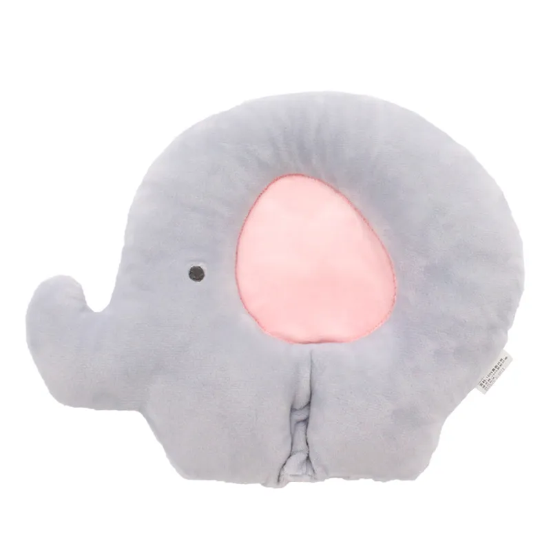 Portable, Animal Shape Orthopedic Pillow, Soft Breathable Cool, Multifunction Small Pillow for Baby Grey