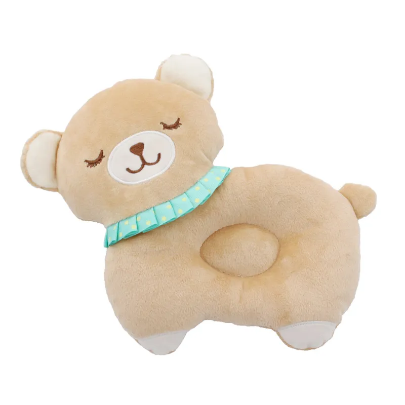 Portable, Animal Shape Orthopedic Pillow, Soft Breathable Cool, Multifunction Small Pillow for Baby Brown