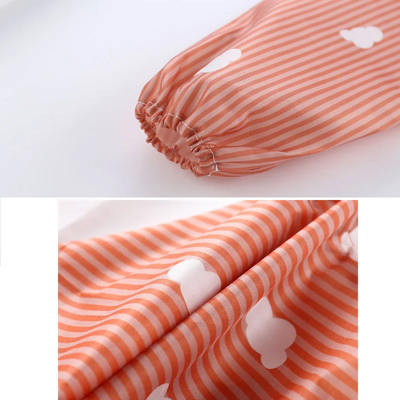 Baby Cartoon Animal Long Sleeve Bibs Waterproof Reversible Bandana Bibs Children Eating Drawing Apron Toddler Feeding Burp Cloth big image 5