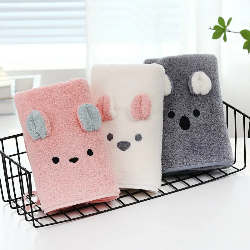Coral Fleece Baby Koala Pattern Bath Towel-Ultra Soft, Absorbent -Baby Bath Towels for Newborn Boy and Girl big image 8