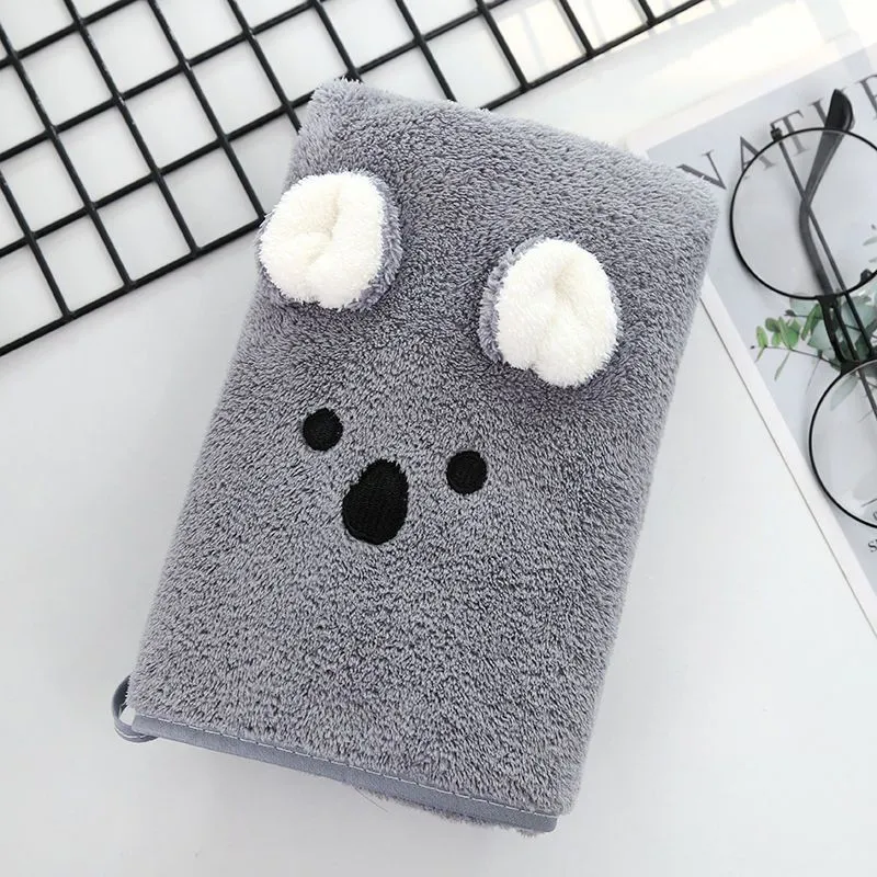 Coral Fleece Baby Koala Pattern Bath Towel-Ultra Soft, Absorbent -Baby Bath Towels for Newborn Boy and Girl Grey