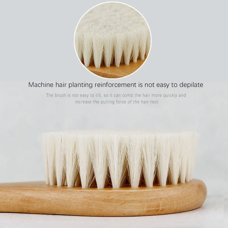Wooden Baby Hair Brush, Soft Bristle Hair Brush for Baby/Toddler/Kid big image 8