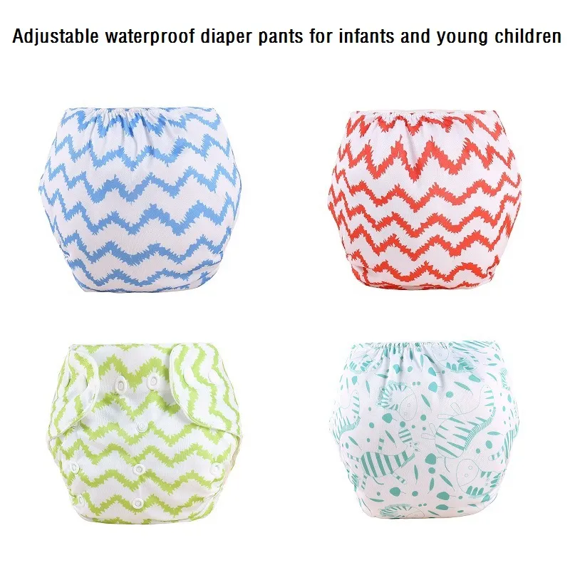 100% Polyester Geometric Unisex Cloth Diaper Machine Washable Green image 2