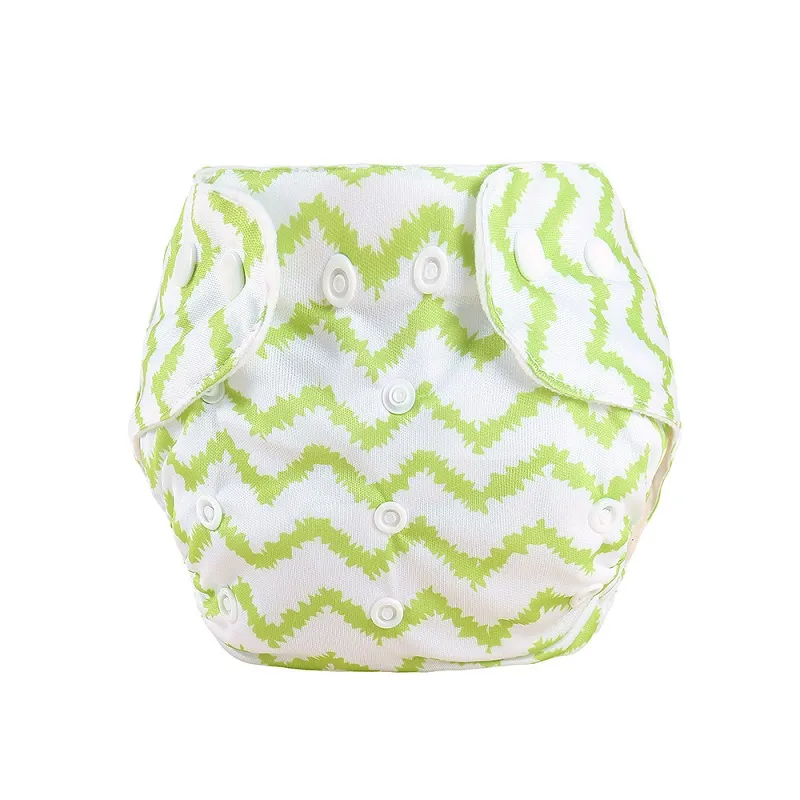 100% Polyester Geometric Unisex Cloth Diaper Machine Washable Green image 3