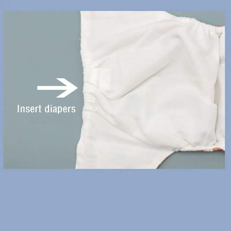100% Polyester Geometric Unisex Cloth Diaper Machine Washable Green image 5