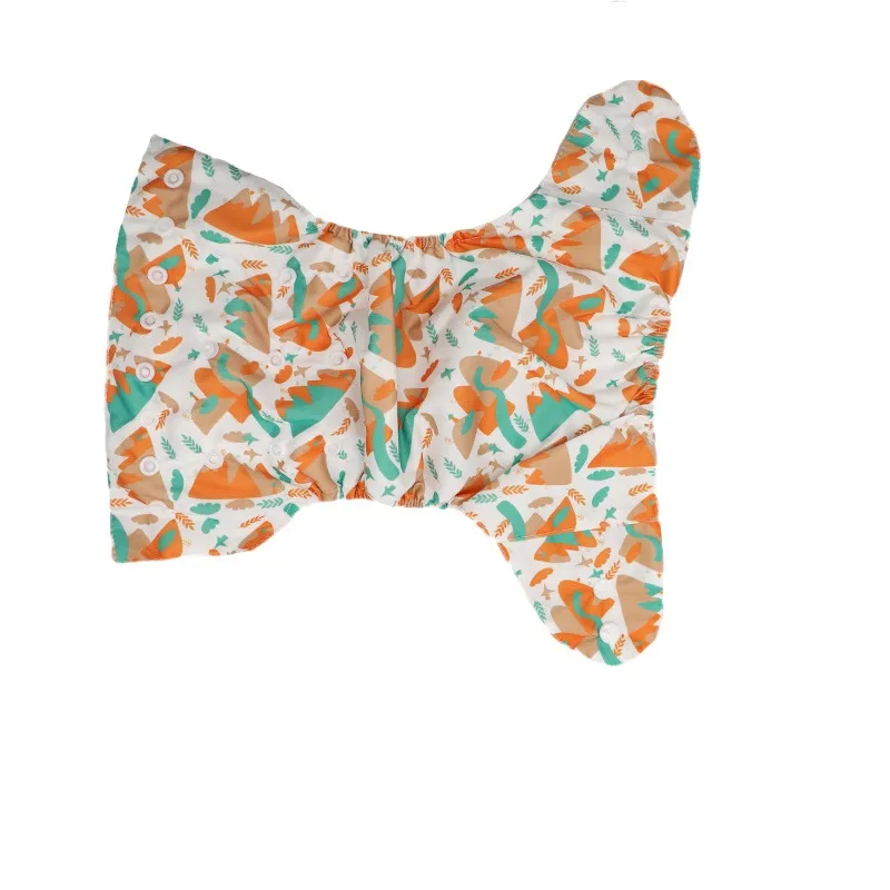 100% Polyester Geometric Unisex Cloth Diaper Machine Washable Green image 6