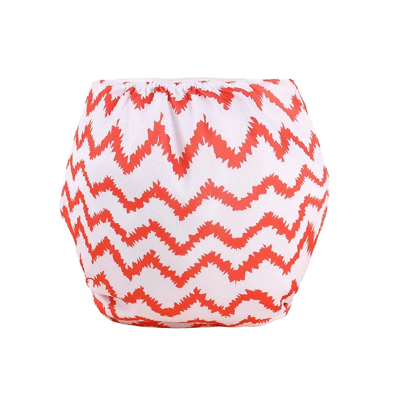 100% Polyester Geometric Unisex Cloth Diaper Machine Washable Red