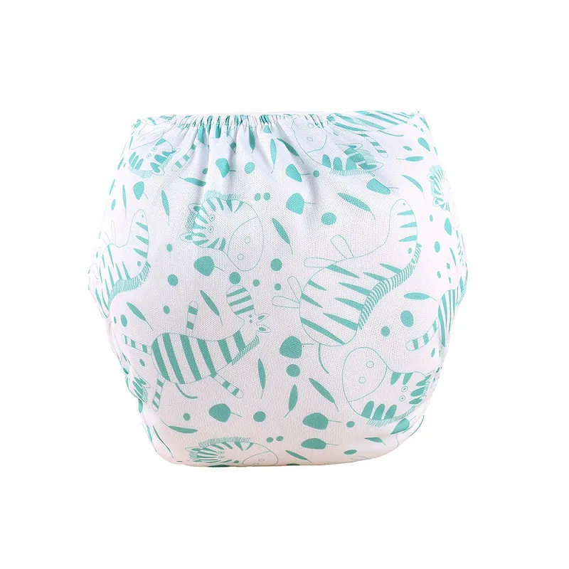 100% Polyester Geometric Unisex Cloth Diaper Machine Washable Light Blue