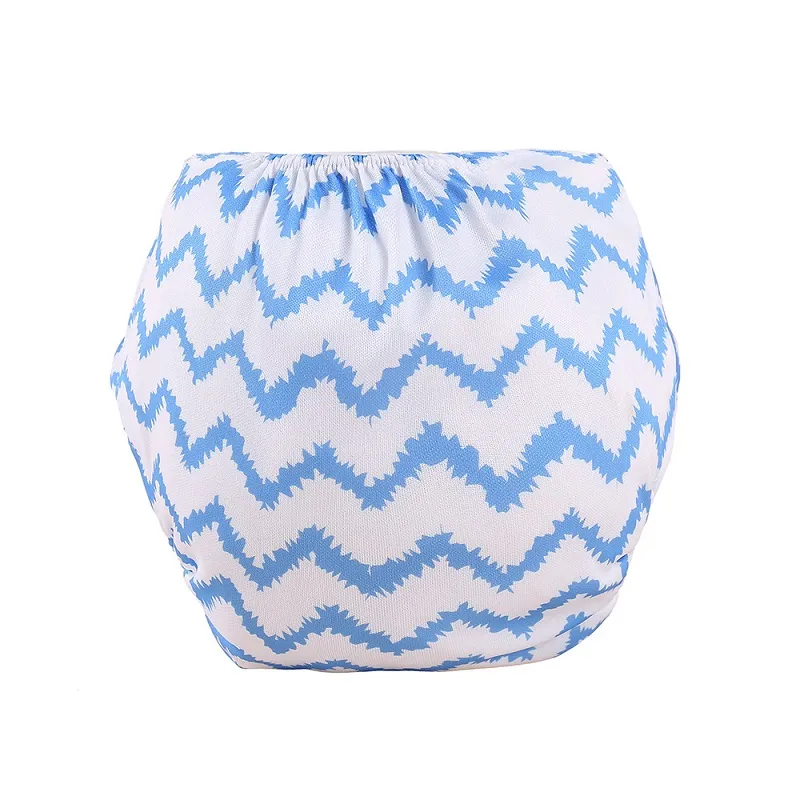 100% Polyester Geometric Unisex Cloth Diaper Machine Washable Blue