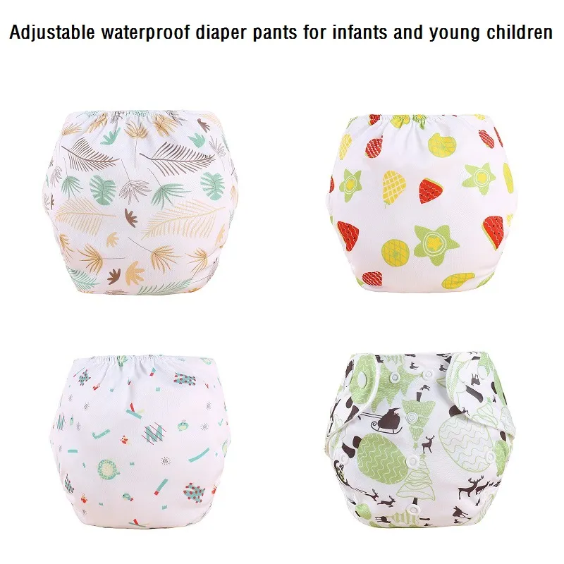 Baby Waterproof Diaper Pants with Adjustable Size and 4 Colors for 1-3 Years Old  image 2