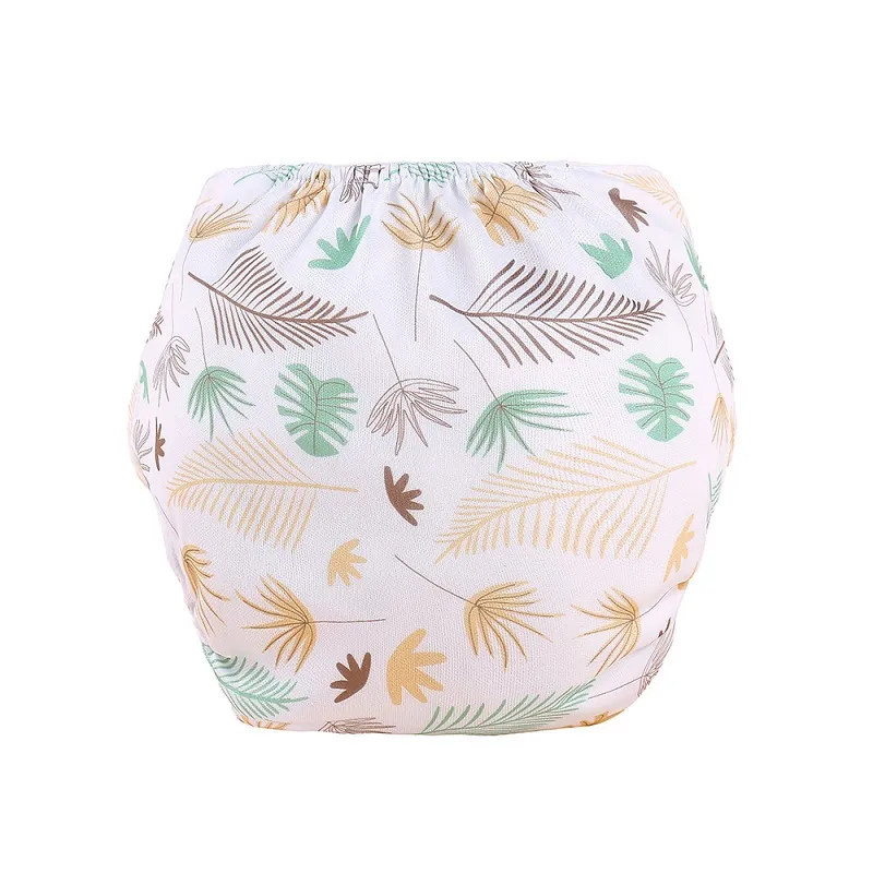 Baby Waterproof Diaper Pants with Adjustable Size and 4 Colors for 1-3 Years Old Apricot