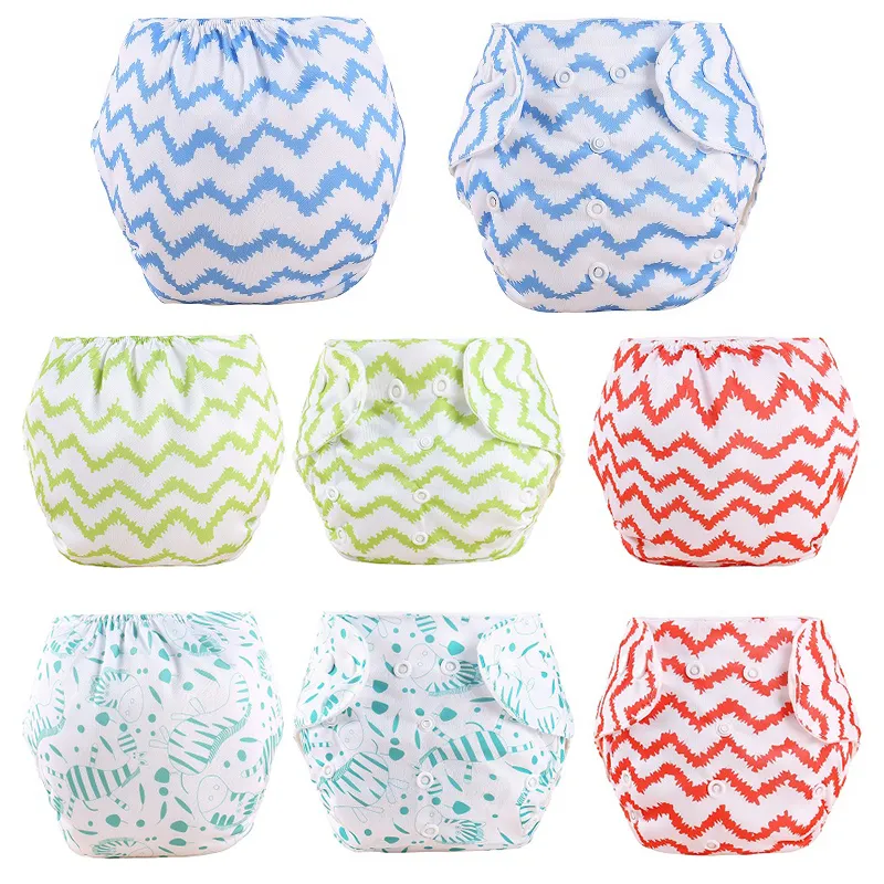 100% Polyester Geometric Unisex Cloth Diaper Machine Washable