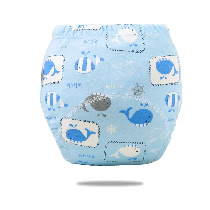 100% Baumwolle Baby Kleinkind Trainingsunterwäsche für Jungen und Mädchen Starke saugfähige Trainingshosen hellblau big image 1