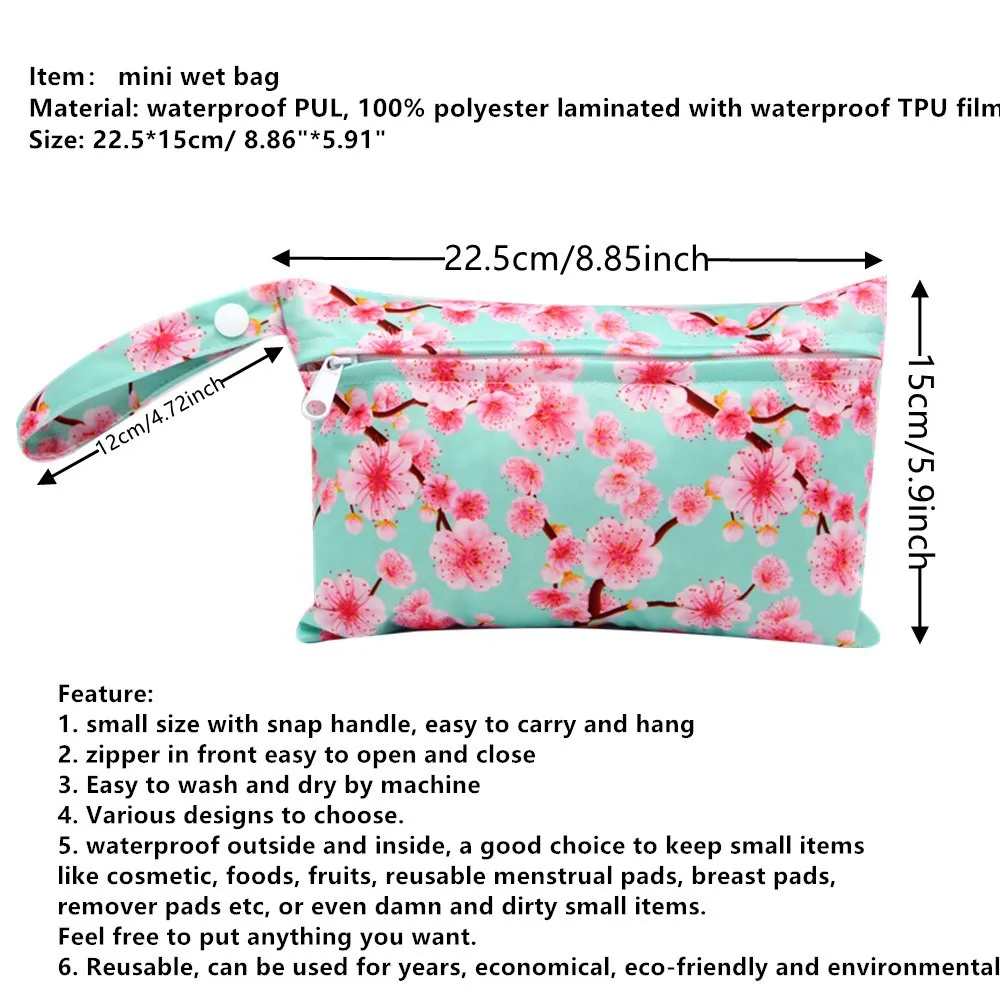Baby Allover Print Portable Waterproof Diaper Bag Trolley Hanging Bag  big image 2