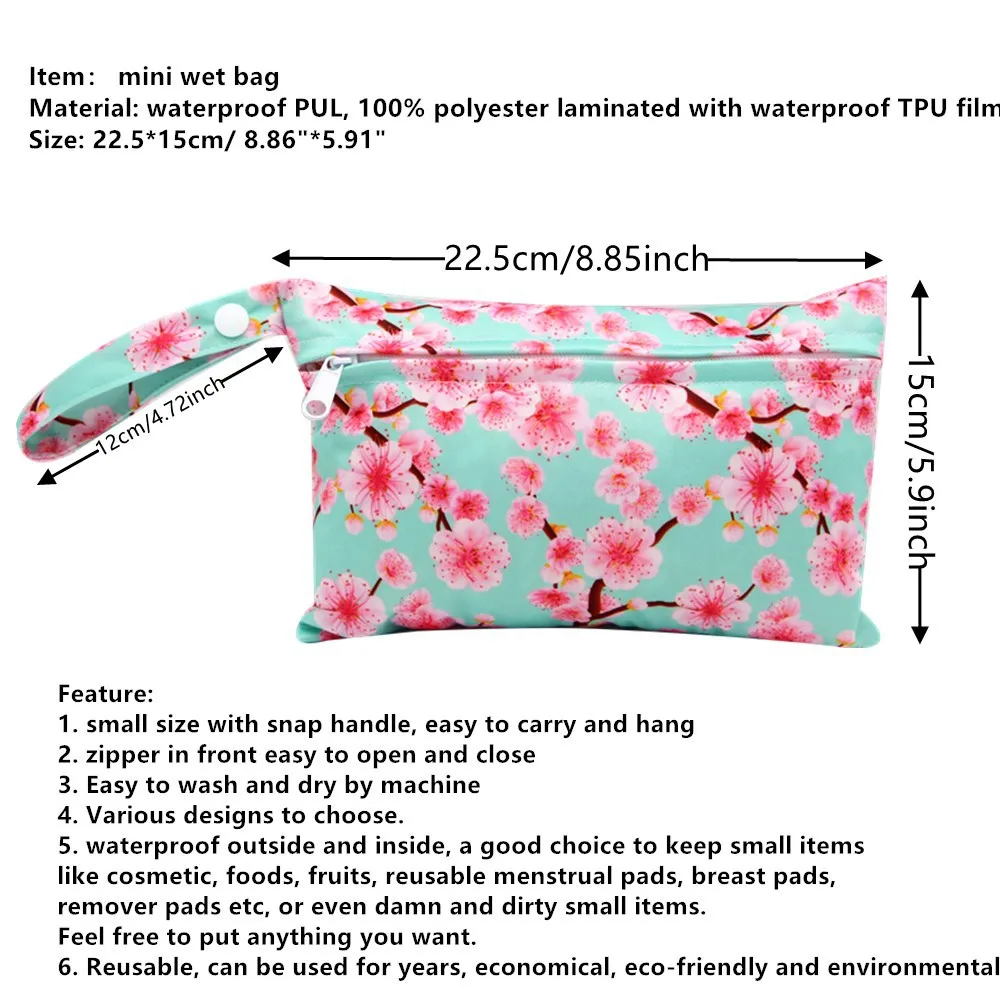 Baby Allover Print Portable Waterproof Diaper Bag Trolley Hanging Bag big image 2
