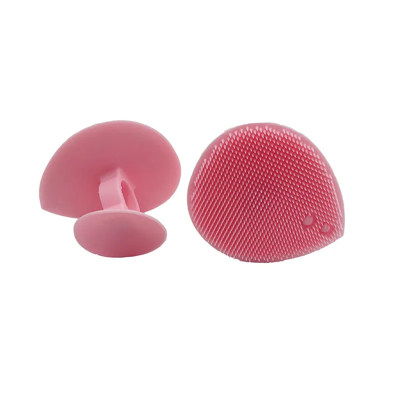 Escova de Shampoo para Bebês com Material de Silicone e Cerdas Macias para Massagem no Couro Cabeludo Rosa big image 1