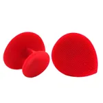 Baby Shampoo Brush with Silicone Material and Soft Bristles for Scalp Massage Red