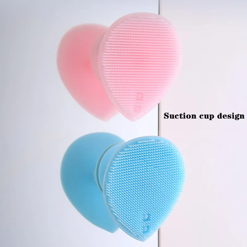 Escova de Shampoo para Bebês com Material de Silicone e Cerdas Macias para Massagem no Couro Cabeludo Azul