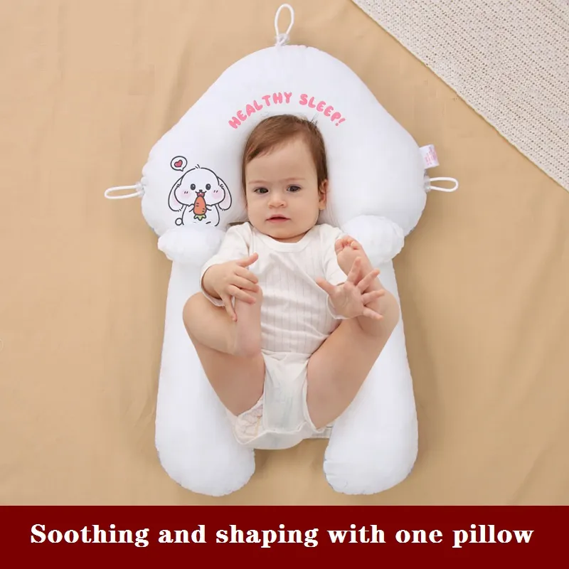 Unisex Solid Cotton Sleeping Bag Set para bebê com travesseiro e estojo Rosa Claro big image 1