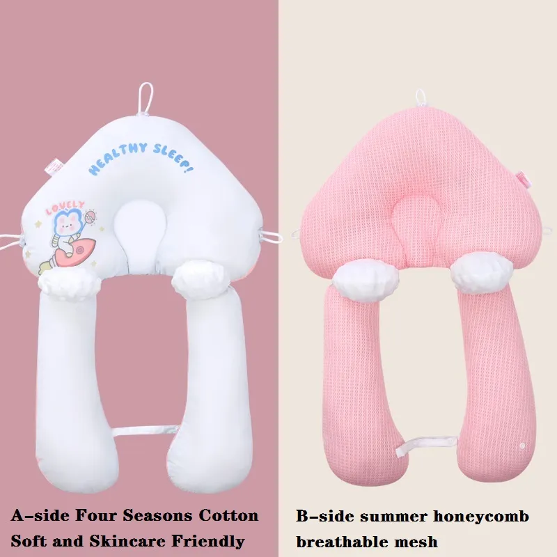 Unisex Solid Cotton Sleeping Bag Set for Baby with Pillow and Case Pink