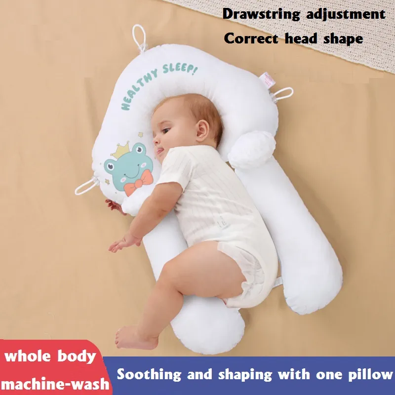 Unisex Solid Cotton Sleeping Bag Set para bebê com travesseiro e estojo Rosa big image 1