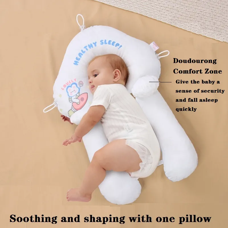 Unisex Solid Cotton Sleeping Bag Set para bebé con almohada y funda Rosa claro big image 1