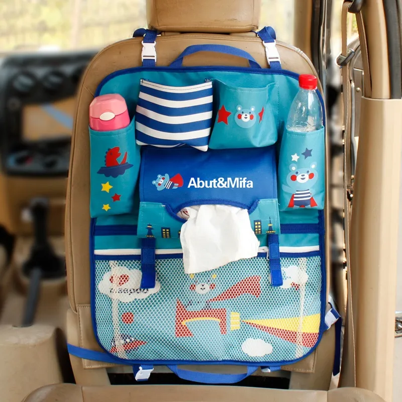 حقيبة تخزين عربة الأطفال ملحقات عربة المقعد الخلفي للسيارة أكسفورد القماش المنظم حقيبة تخزين لوازم الطفل اللون- أ big image 1