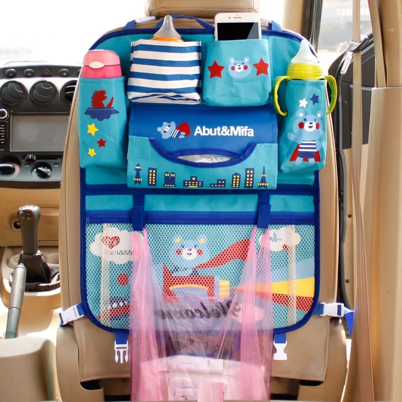 حقيبة تخزين عربة الأطفال ملحقات عربة المقعد الخلفي للسيارة أكسفورد القماش المنظم حقيبة تخزين لوازم الطفل اللون- أ big image 1