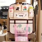 Baby Stroller Storage Bag Stroller Accessories Backseat Car Oxford Cloth Organizer Bag Baby Supplies Storage Beige