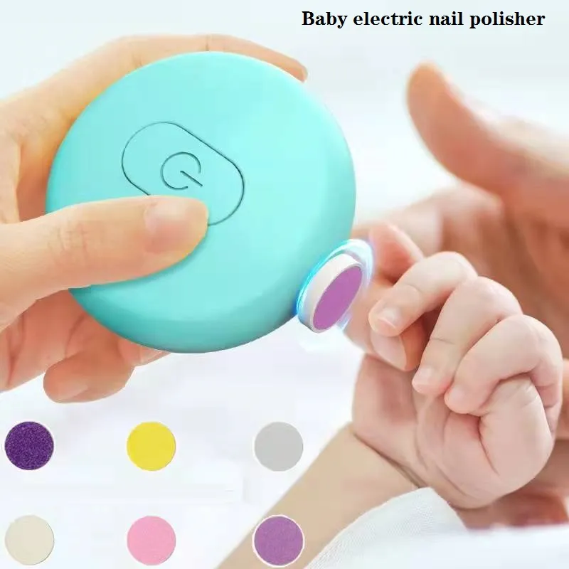 Aparador de unhas elétrico para bebê recém-nascido polidor de unhas elétrico broca de lixa de segurança cortador aparador aparador para dedos dos pés e dedos Branco big image 1