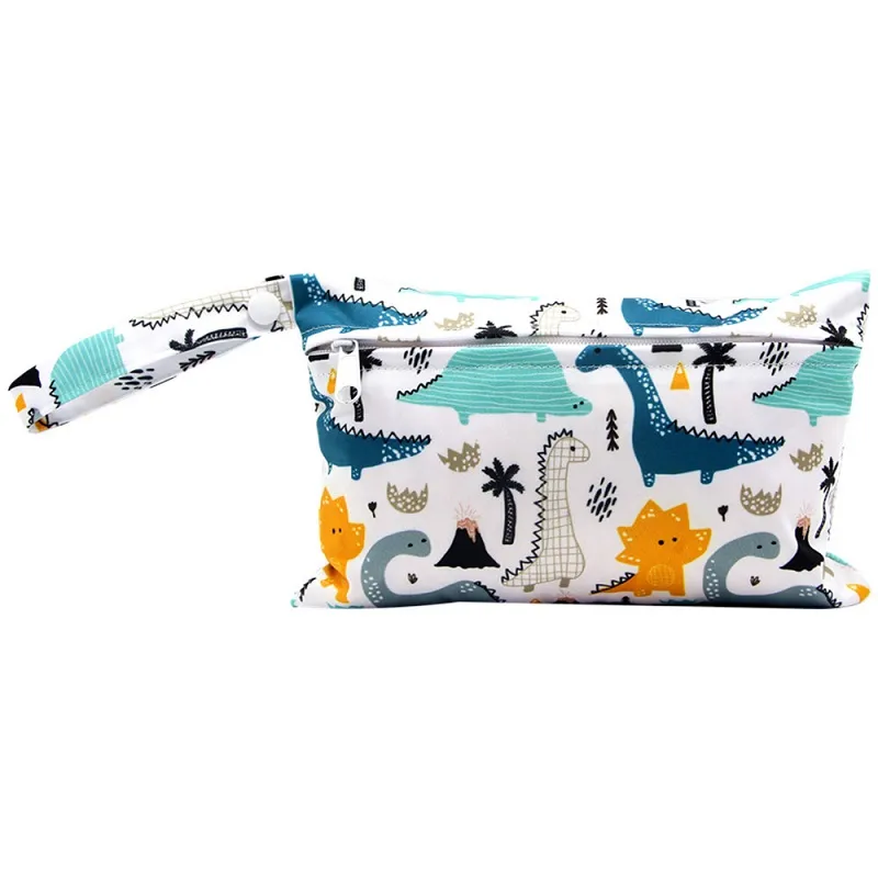 Baby Allover Print Portable Waterproof Diaper Bag Trolley Hanging Bag