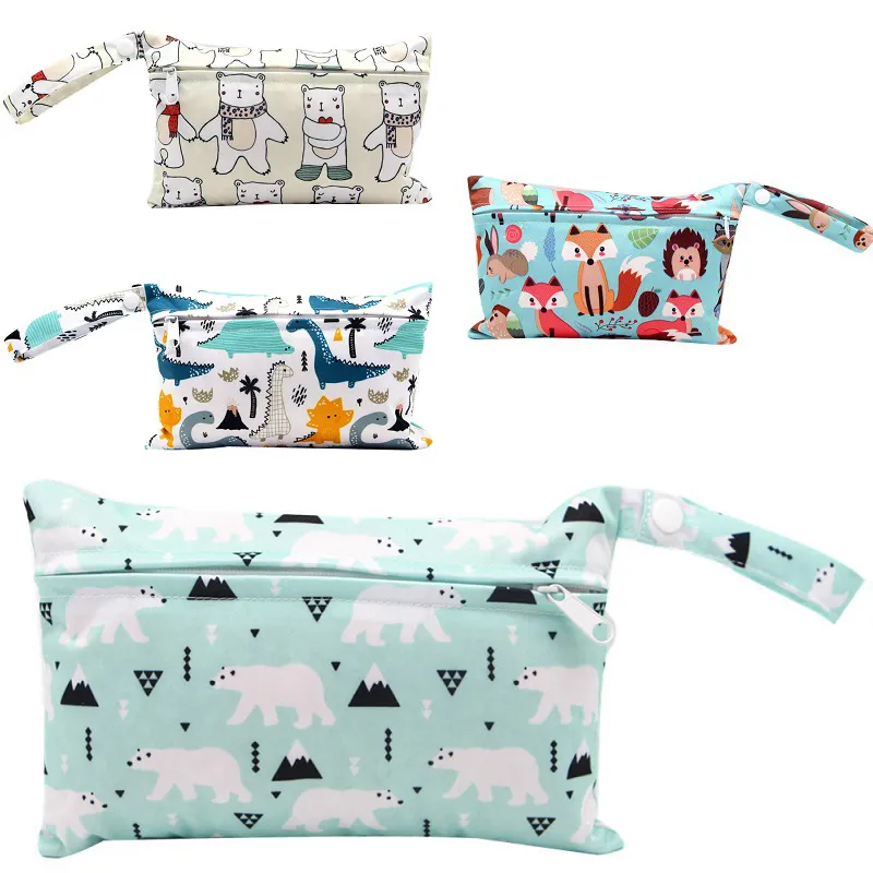 Baby Allover Print Portable Waterproof Diaper Bag Trolley Hanging Bag big image 7