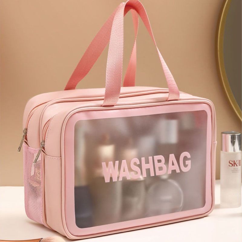 Double-Layer Waterproof Cosmetic and Toiletry Bag with Wet and Dry Separation - Portable Storage Bag