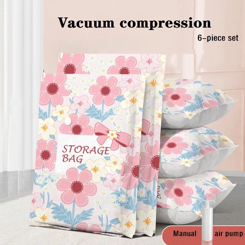 6-Piece Vacuum Compression Bags Set for Clothes and Bedding with Hand Pump  Only د.ب.‏ 9.60 بات بات Mobile