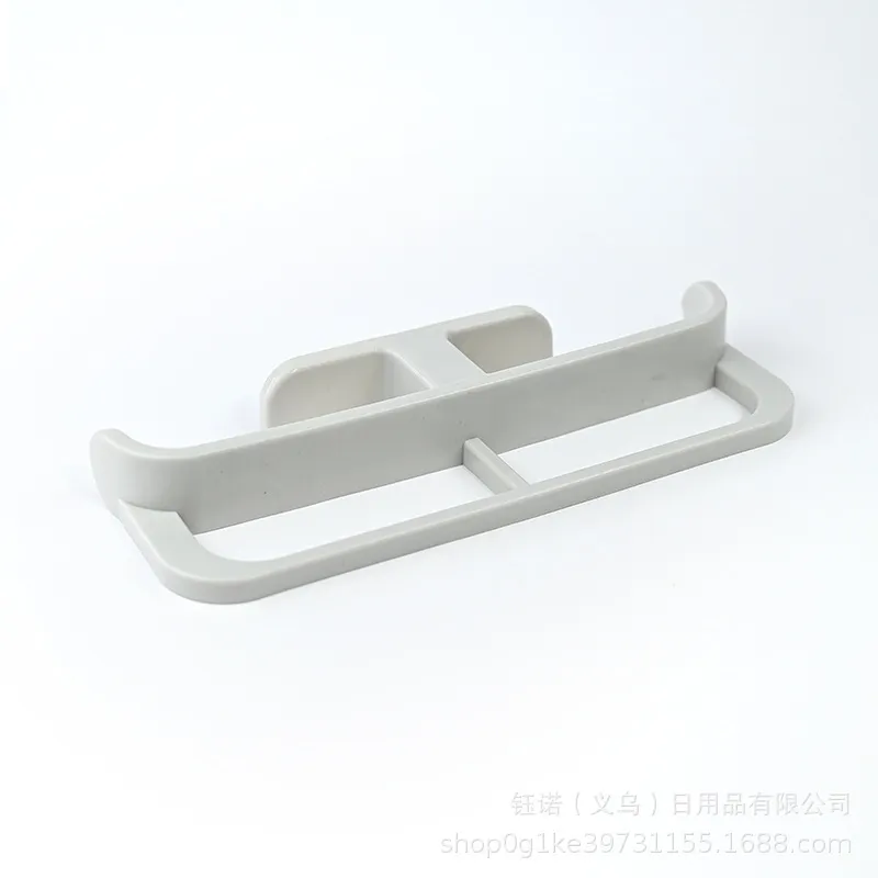 Multipurpose Plastic Wall-Mounted Shoe Rack and Towel Holder Light Grey
