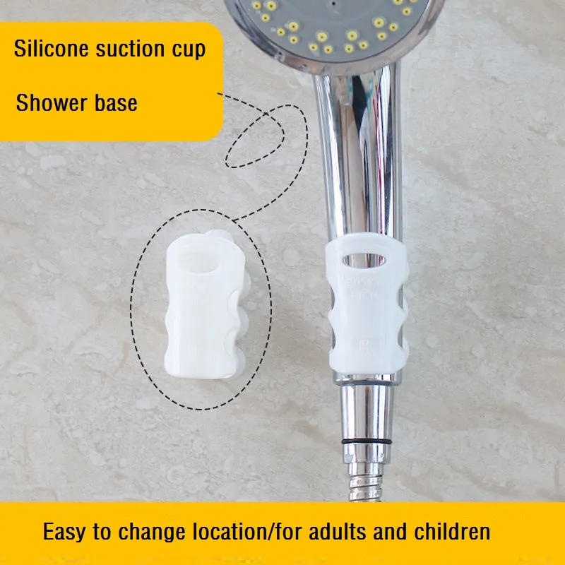 Suction Cup Shower Head Holder Set - 2-Pack Showerhead Mounts for No-Drill Installation  image 5