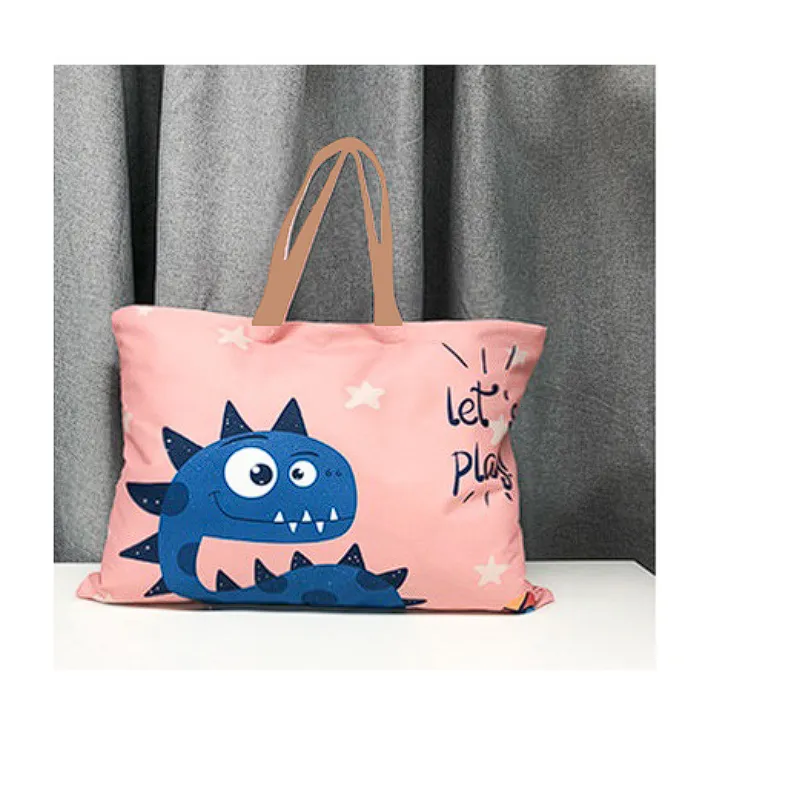 Versatile Kids' Nursery Quilt Storage and Waterproof Cotton Blanket Organizer Bag Pink image 5