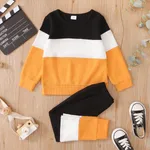 2-piece Toddler Boy Colorblock Pullover Sweatshirt and Pants Set  image 3