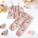 2pcs Toddler Girl Allover Floral Print Cami Top and Pants Set   image 3