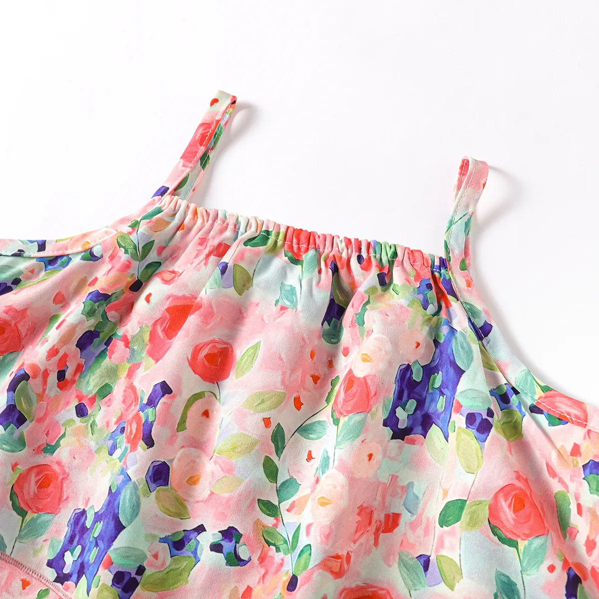 2pcs Toddler Girl Allover Floral Print Cami Top and Pants Set  Pink image 4