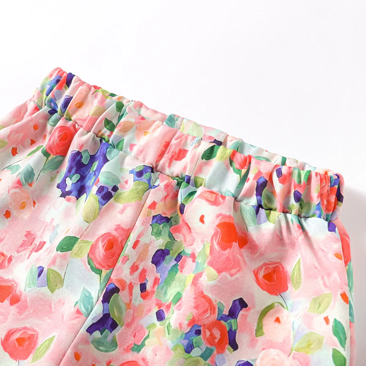 2pcs Toddler Girl Allover Floral Print Cami Top and Pants Set  Pink image 6