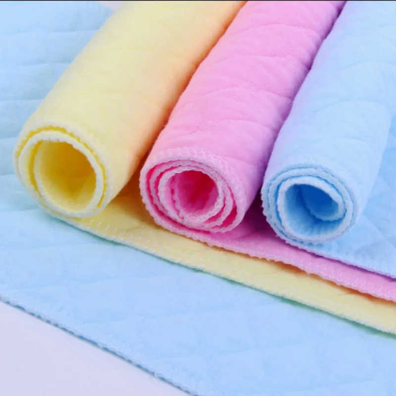 10 Pcs Three-layer Cotton Cloth Diaper Inserts Light Blue big image 1