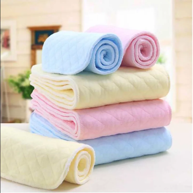 10 Pcs Three-layer Cotton Cloth Diaper Inserts White big image 1