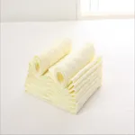 10 Pcs Three-layer Cotton Cloth Diaper Inserts Pale Yellow