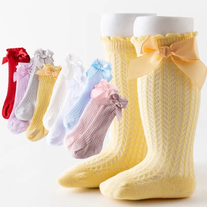 Calze centrali traspiranti Baby Solid Bowknot big image 4