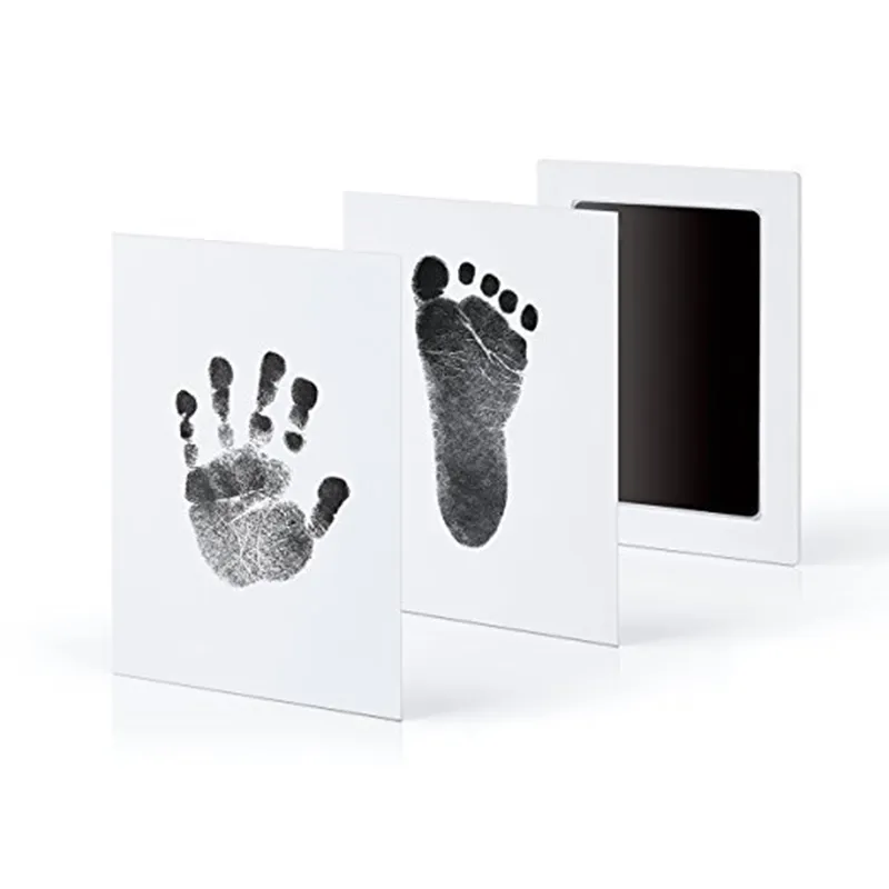 lembranças do bebê handprint pegada inkless mão inkpad marca d'água infantis não tóxicos fundição de argila presente da lembrança de recém-nascido Rosa big image 1