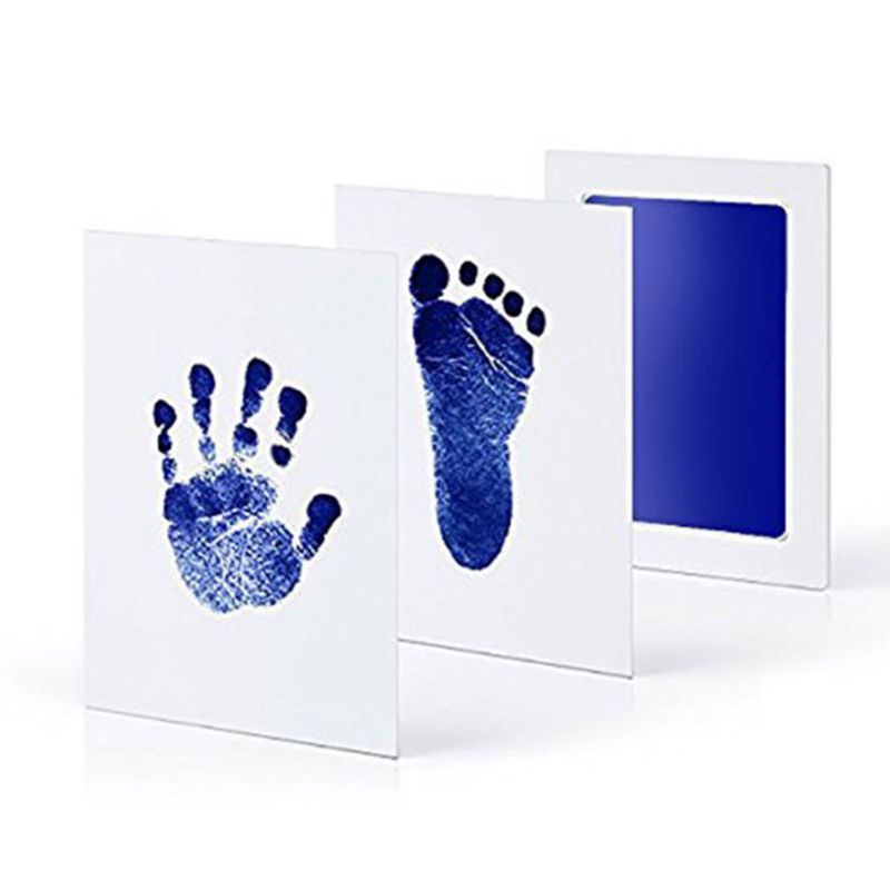 Non-Toxic Baby Handprint Footprint Inkless Hand Inkpad Watermark Infant Souvenirs Casting Clay Newbo
