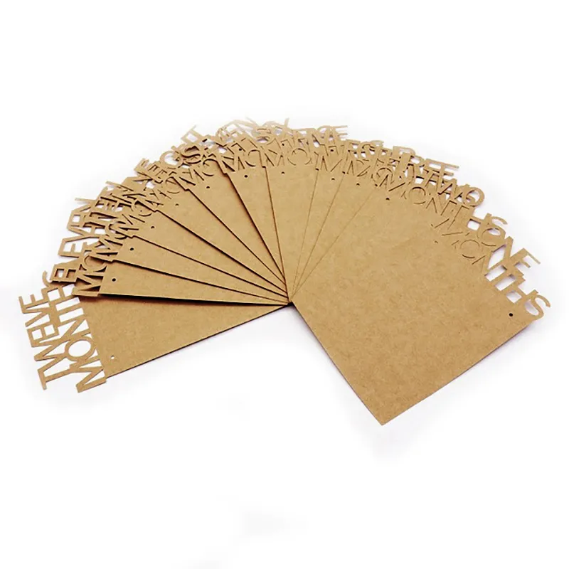 Baby Birthday Party Age Pull Flag Frame Decor  Gold