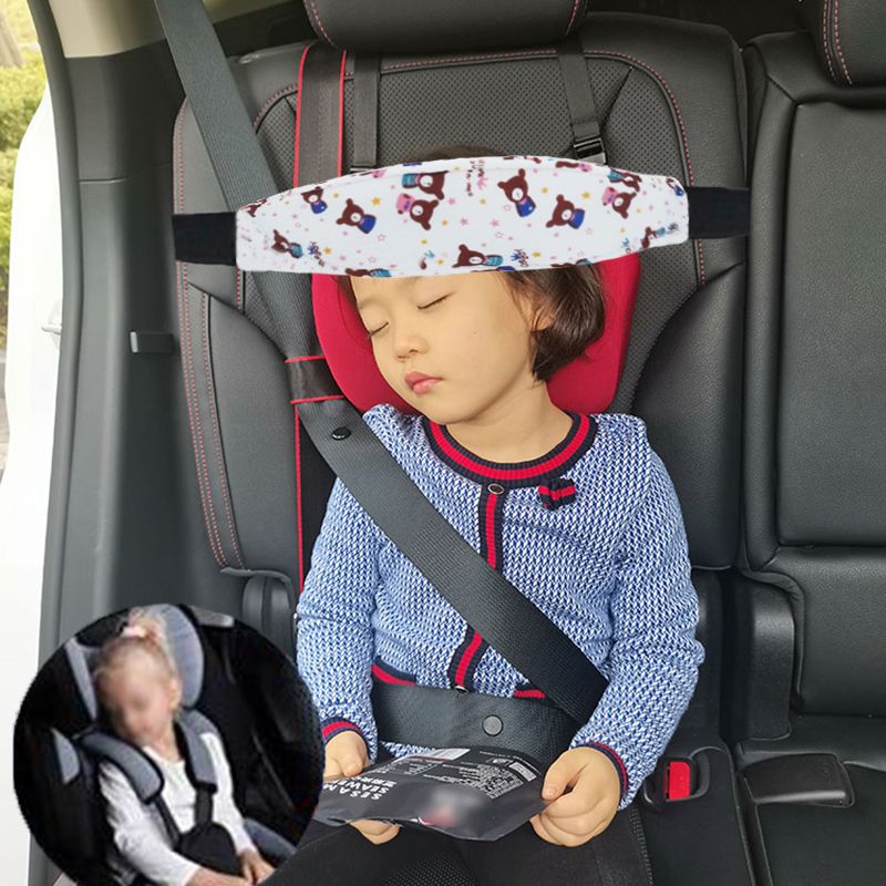 汽車安全座墊支撐睡眠嬰兒頭部睡眠支撐嬰兒車嬰兒車適用於任何汽車造型緊固帶工具調整