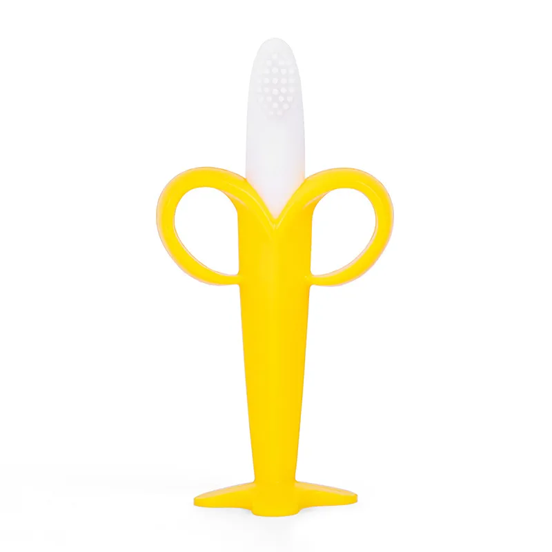 Banana Baby Silicone Toothbrush, Training Banana Teether for Babies  image 4
